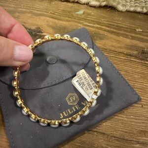 Julie Vos Gold and Silver Beaded Bracelet- Mykonos Bangle. Size medium. Nwot